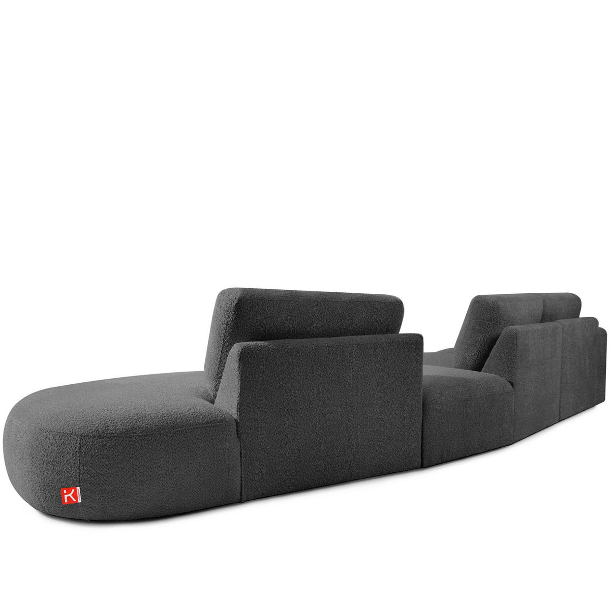 5-SITZER ECKSOFA ZUCCO Boucle rechts, Graphit - Graphitfarben, Textil (430/84/105cm) - KONSIMO®