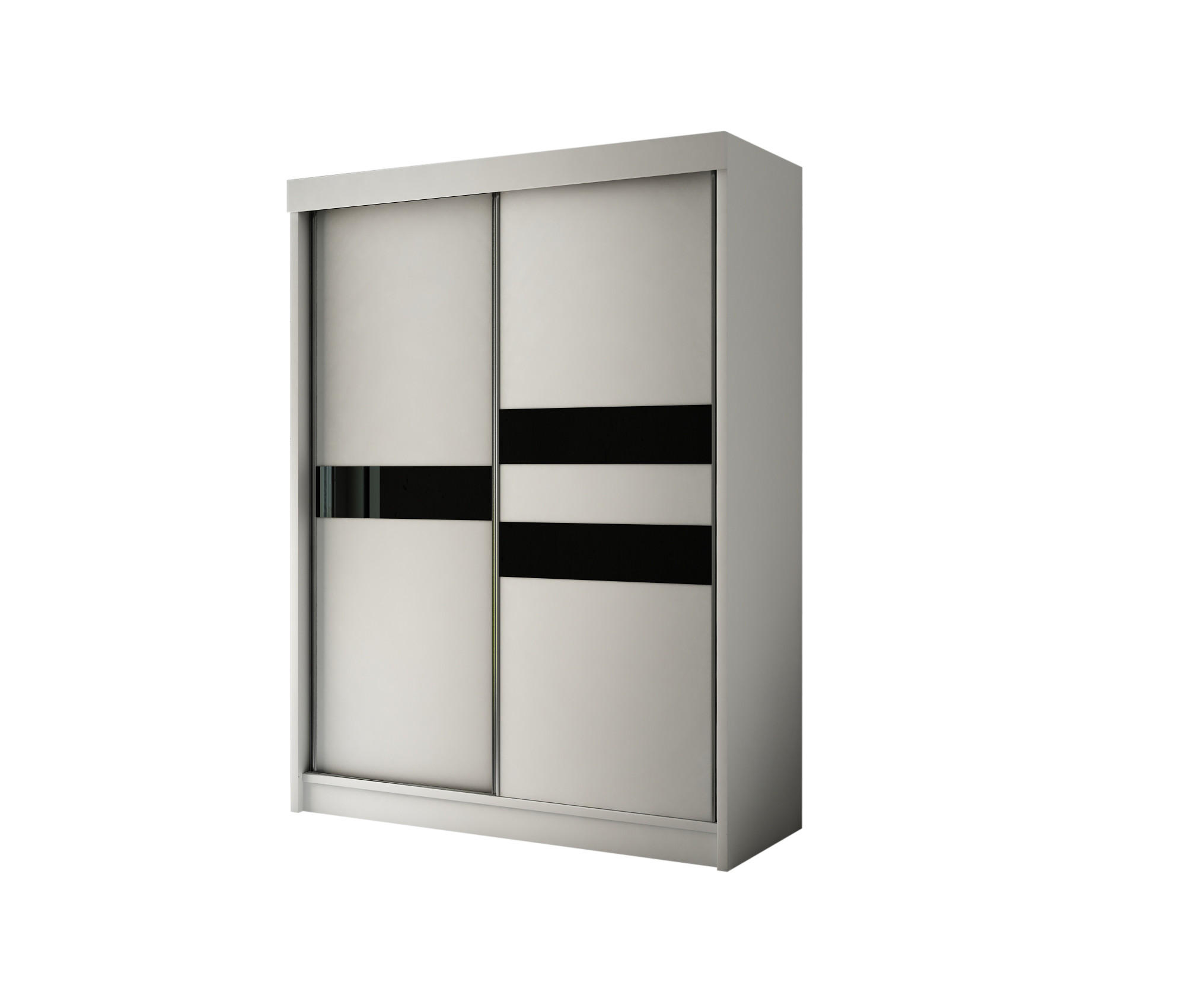 KLEIDERSCHRANK ARRI - 120 cm - Weiß|Schwarz - Schwarz/Weiß, Holzwerkstoff (120/215/67cm) - ALTDECOR