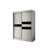 KLEIDERSCHRANK ARRI - 120 cm - Weiß|Schwarz - Schwarz/Weiß, Holzwerkstoff (120/215/67cm) - ALTDECOR