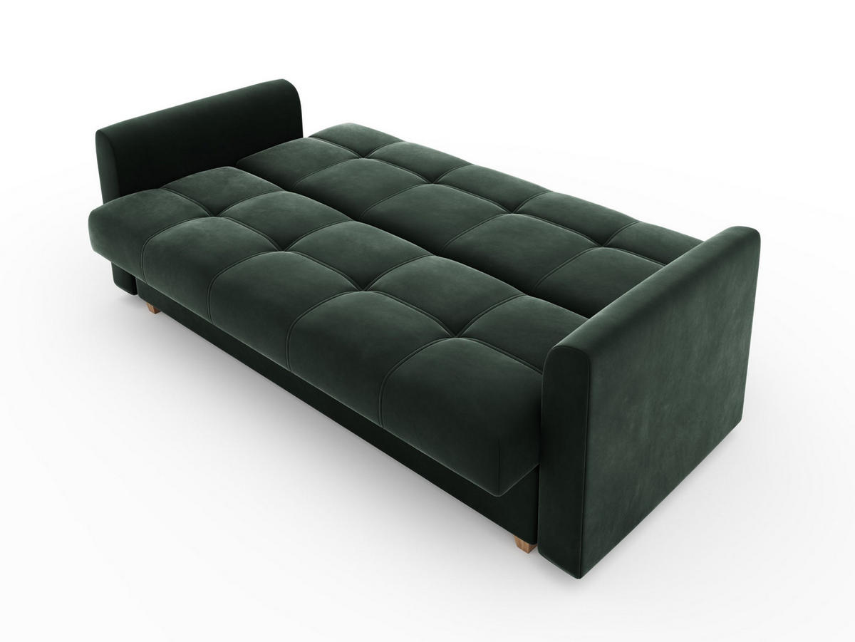 SOFA LENTO mit Schlaffunktion ITAKA 27 mit Stauraum - Grau, Textil (87/95/216cm) - Bedante