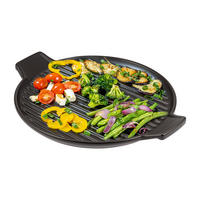 GRILLPFANNE, schwarz, Steingut - Schwarz, Keramik (38/2.5/21.5cm) - bremermann