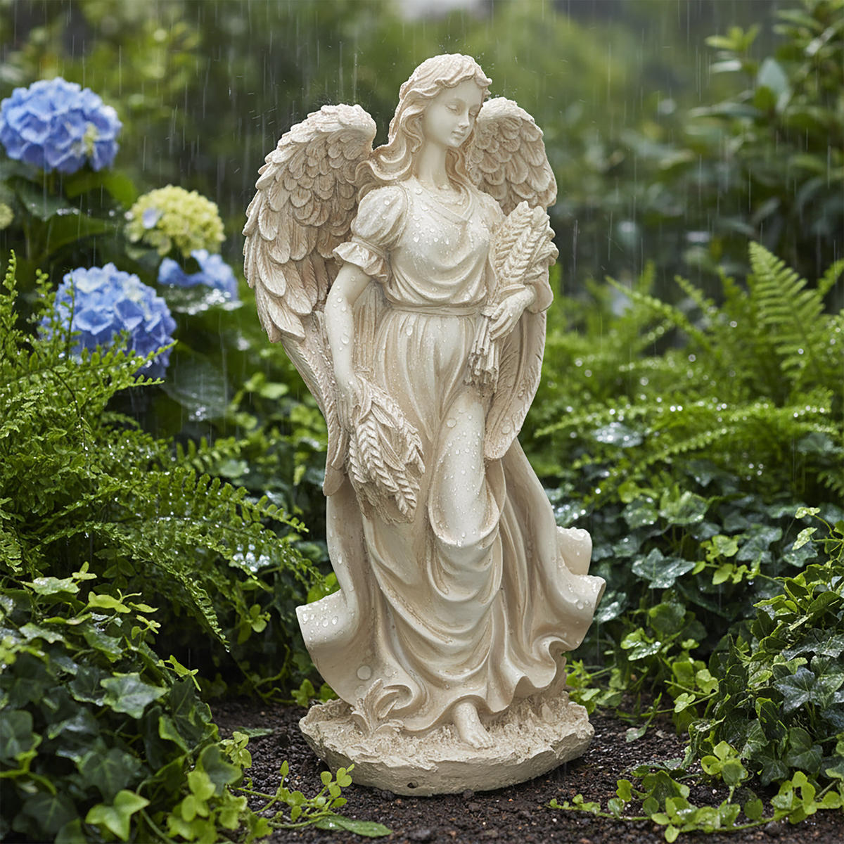 VRTNI angel - krem, umetna masa (23/46.5/14cm) - Relaxdays