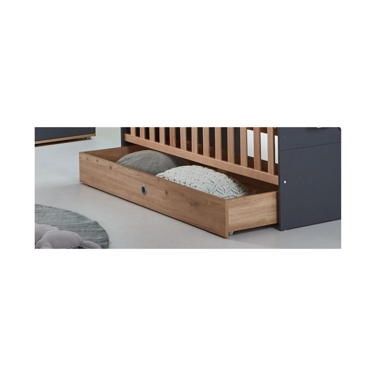 BETTSCHUBKASTEN Alessio für 70 x 140 cm Babybett - Eiche Artisan, Holzwerkstoff (137/16/63cm) - arthur berndt
