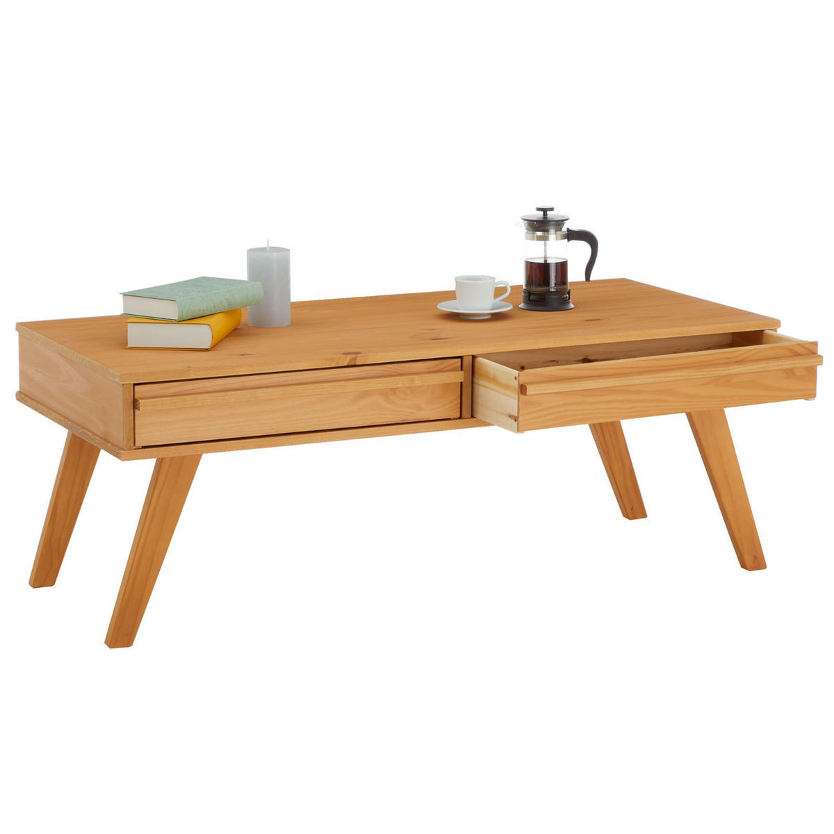 COUCHTISCH JONA - Kieferfarben, Holz (50/110/42cm) - IDIMEX