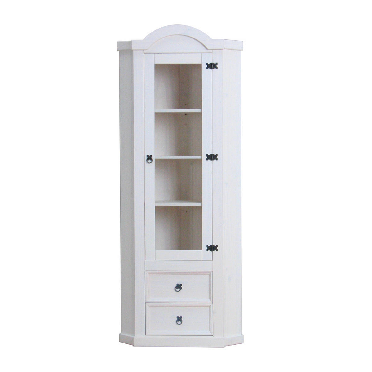 ECKVITRINE weiß - Weiß, Holzwerkstoff (57/200/51cm) - ebuy24