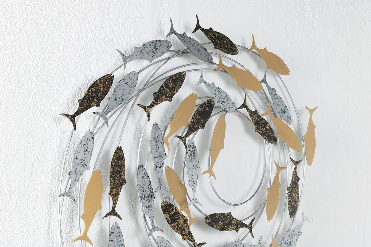 WANDDEKO Gold 78/89 cm - Silberfarben/Goldfarben, Metall (3.5/89/5cm) - KUNSTLOFT
