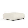 POUF L Zanzibar Creme Plüschstoff - Creme/Schwarz, Holz/Holzwerkstoff (110/37/110cm) - Maison de Reve