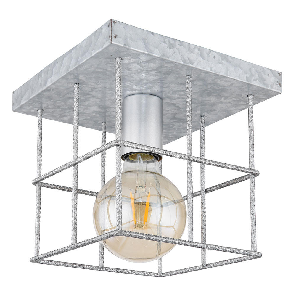 LED DECKENLEUCHTE Metall Silber - Silberfarben, Metall (20/20/20cm)