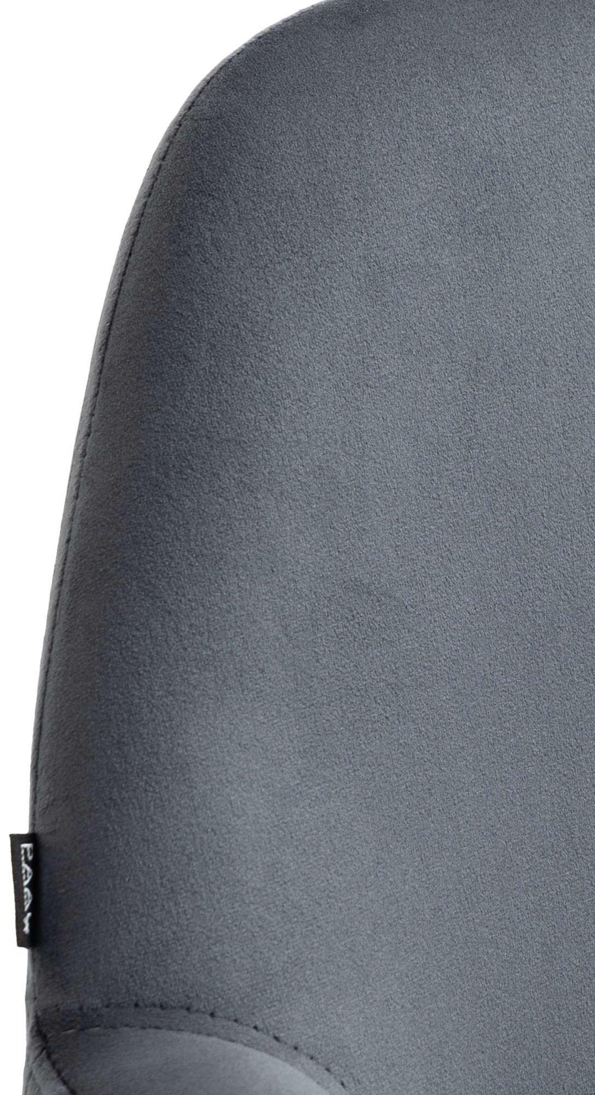 BARHOCKER Samt dunkelgrau - Dunkelgrau/Schwarz, Textil/Metall (51/89/52cm) - CLP