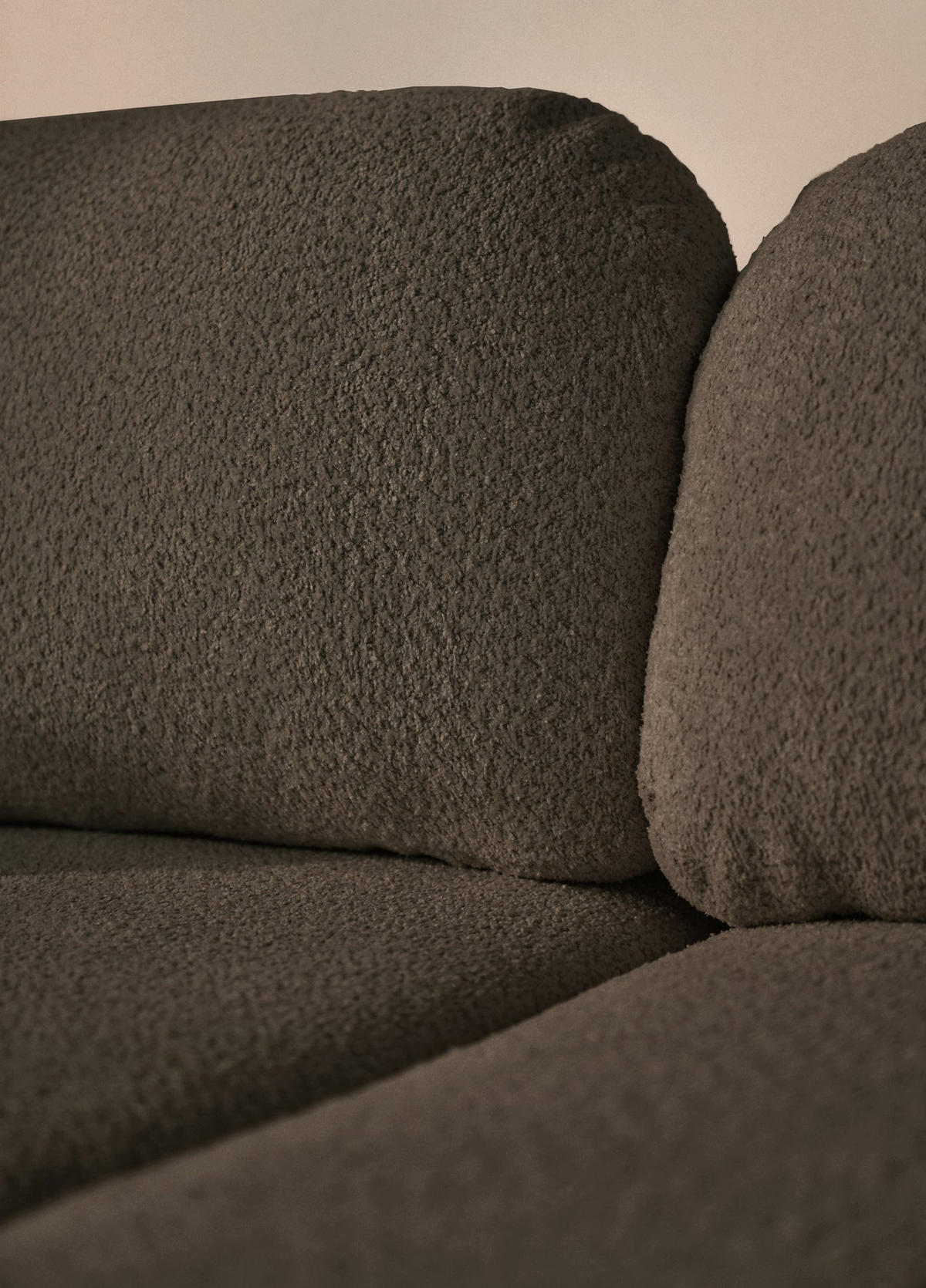 ROHOVÁ pohovka Tvoya, hnědé bouclé - černá/hnědá, textil/plast (175/267cm) - Selsey
