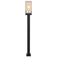 LED STEHLEUCHTE Aluminium Schwarz Klar - Schwarz, Metall (10/10/100cm) - Globo Lighting