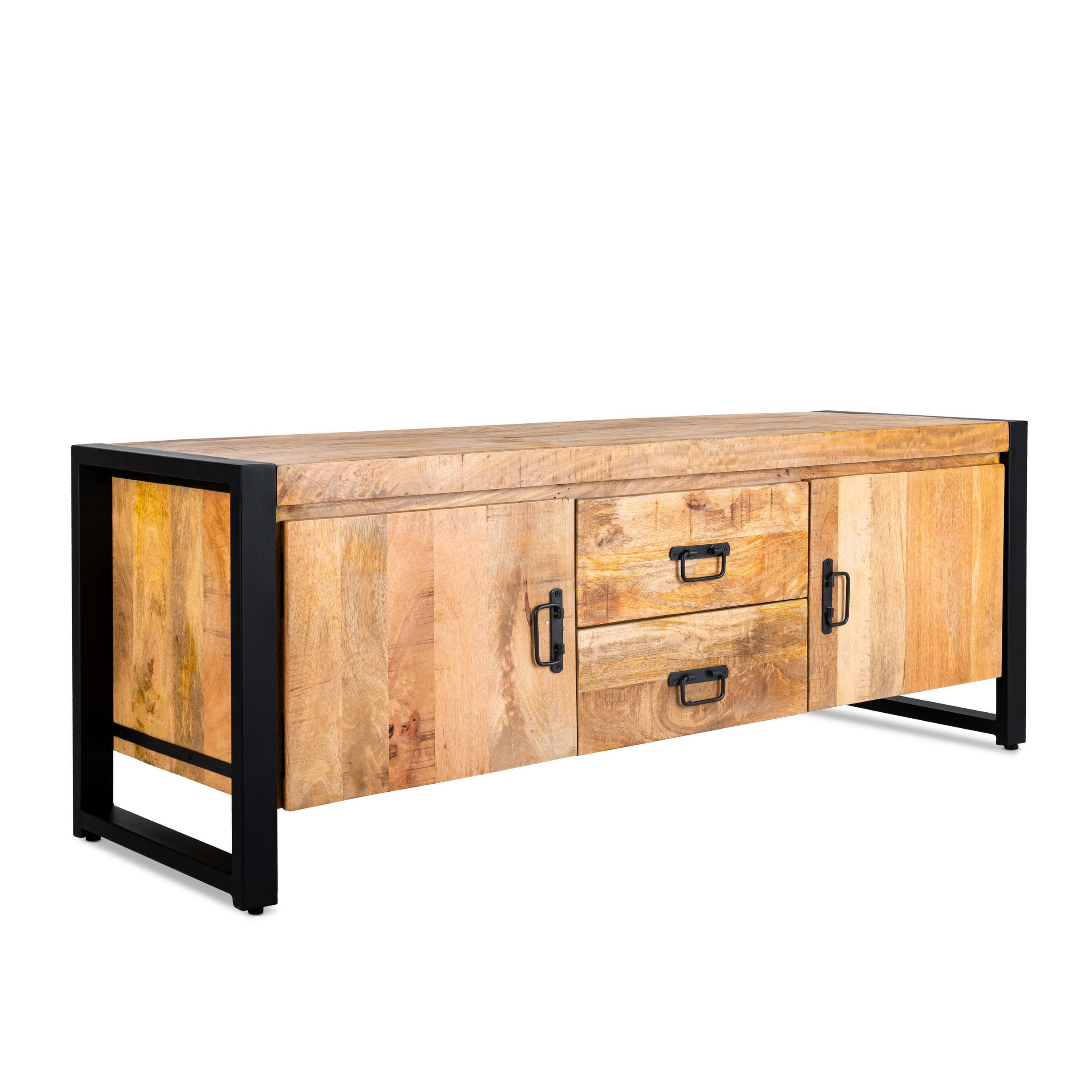 TV Board Britt Mangoholz 150 cm / 45 cm Natur - Naturfarben, Holz (150/55/45cm) - Villa Möbel