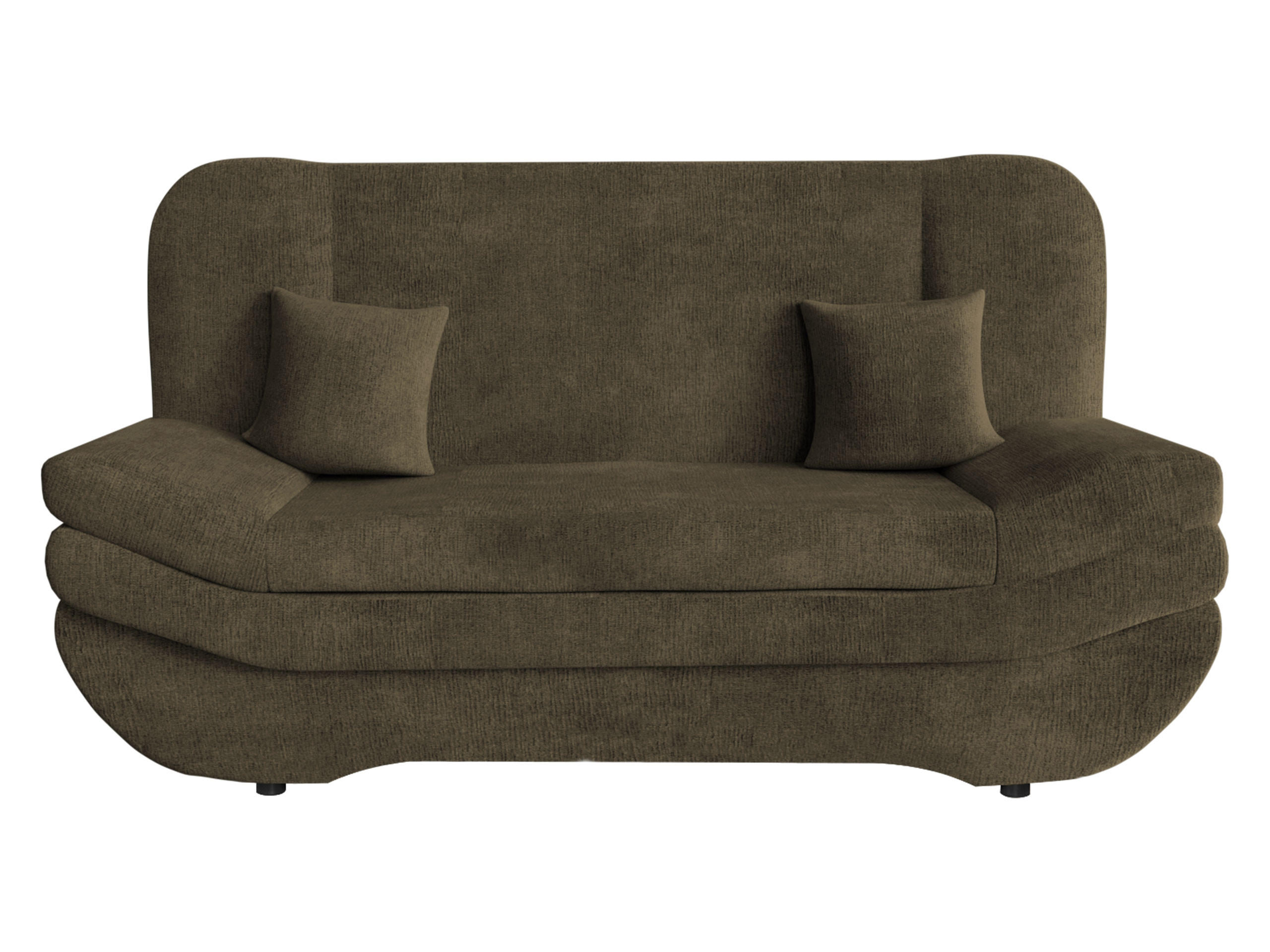 SCHLAFSOFA Weronika - Schwarz/Haselnussfarben, Holz/Kunststoff (200/95/90cm) - MIRJAN24