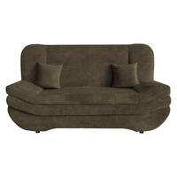 SCHLAFSOFA Weronika - Schwarz/Haselnussfarben, Holz/Kunststoff (200/95/90cm) - MIRJAN24