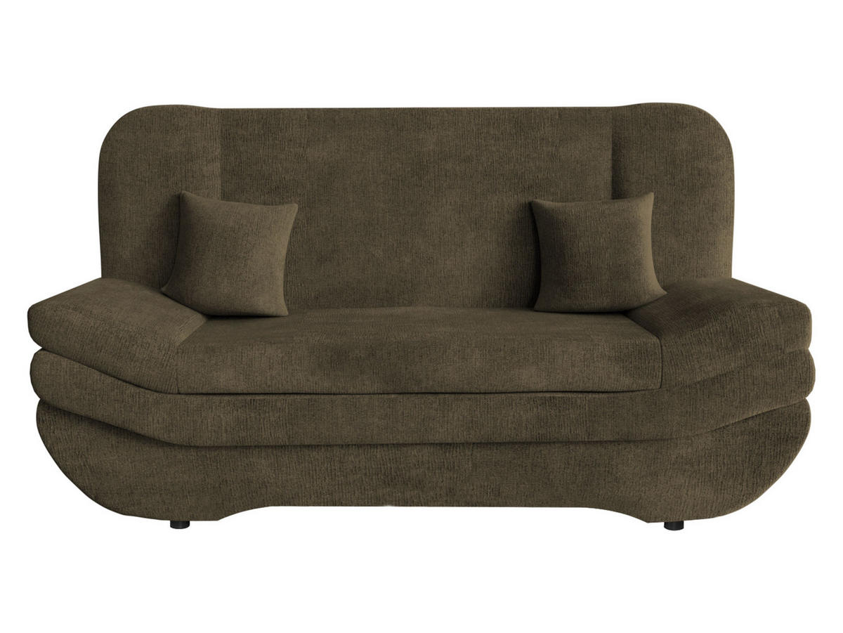 SCHLAFSOFA Weronika - Schwarz/Haselnussfarben, Holz/Kunststoff (200/95/90cm) - MIRJAN24