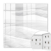 SCHLÜSSELBOX Weiß 30x30 cm – Türöffnung nach rechts - Linienwellen - Schwarz, Metall (30/30/5cm) - TULUP