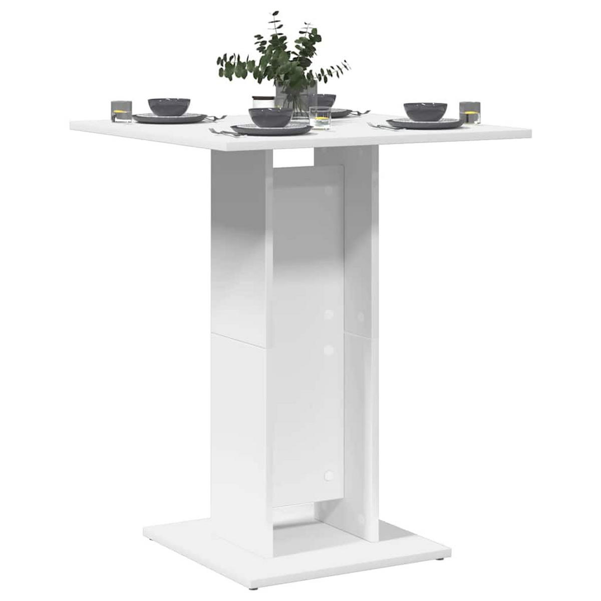 BISTROTISCH Weiß 60x60x75 cm Holzwerkstoff - Weiß, Holzwerkstoff (60/60/75cm) - furnicato