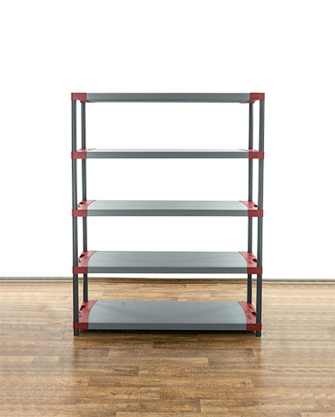 KUNSTSTOFFREGAL BIG GREY BEAR Tall 180x150x46cm Fachlast 120kg Grau-Rot - Rot, Kunststoff (150/180/46cm) - PROREGAL