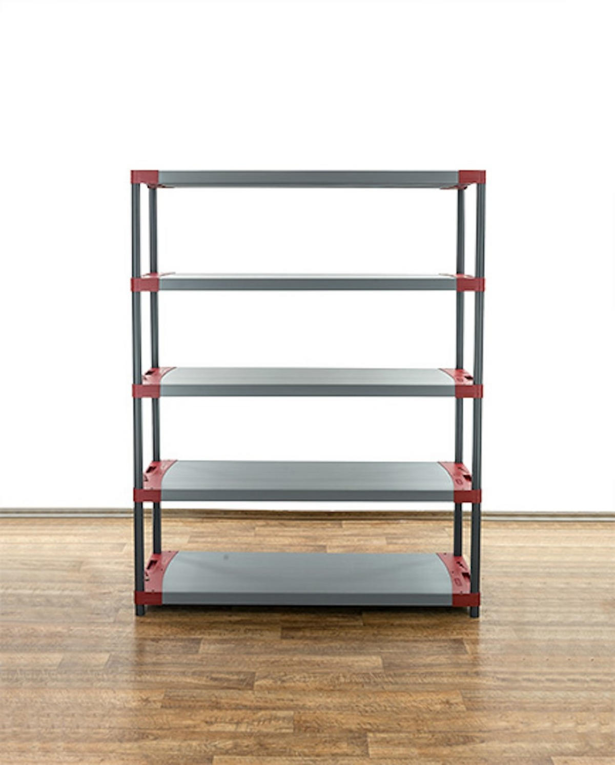 KUNSTSTOFFREGAL BIG GREY BEAR Tall 180x140x46cm Fachlast 120kg Grau-Rot - Rot, Kunststoff (140/180/46cm) - PROREGAL