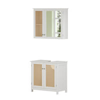 BADMÖBEL-SET Rosario Weiß 2 teilig - Weiß, Holzwerkstoff (60/58/35cm) - Vicco