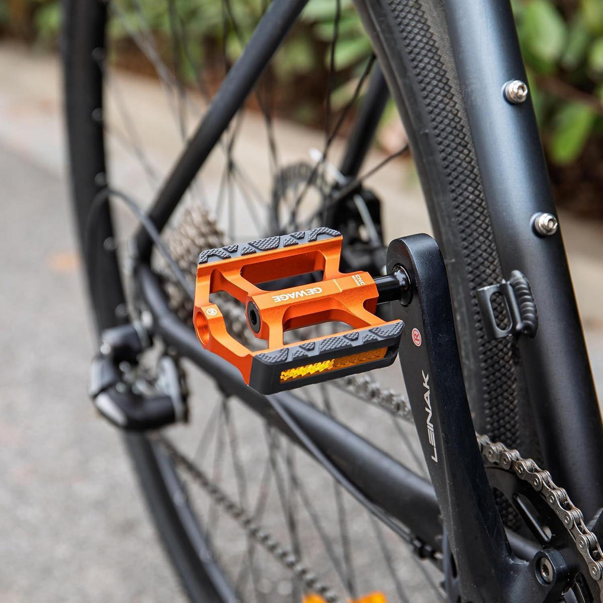 FAHRRADPEDALE Aluminium Orange mit Reflektor - Orange, Metall (7.5/1.5/11cm)