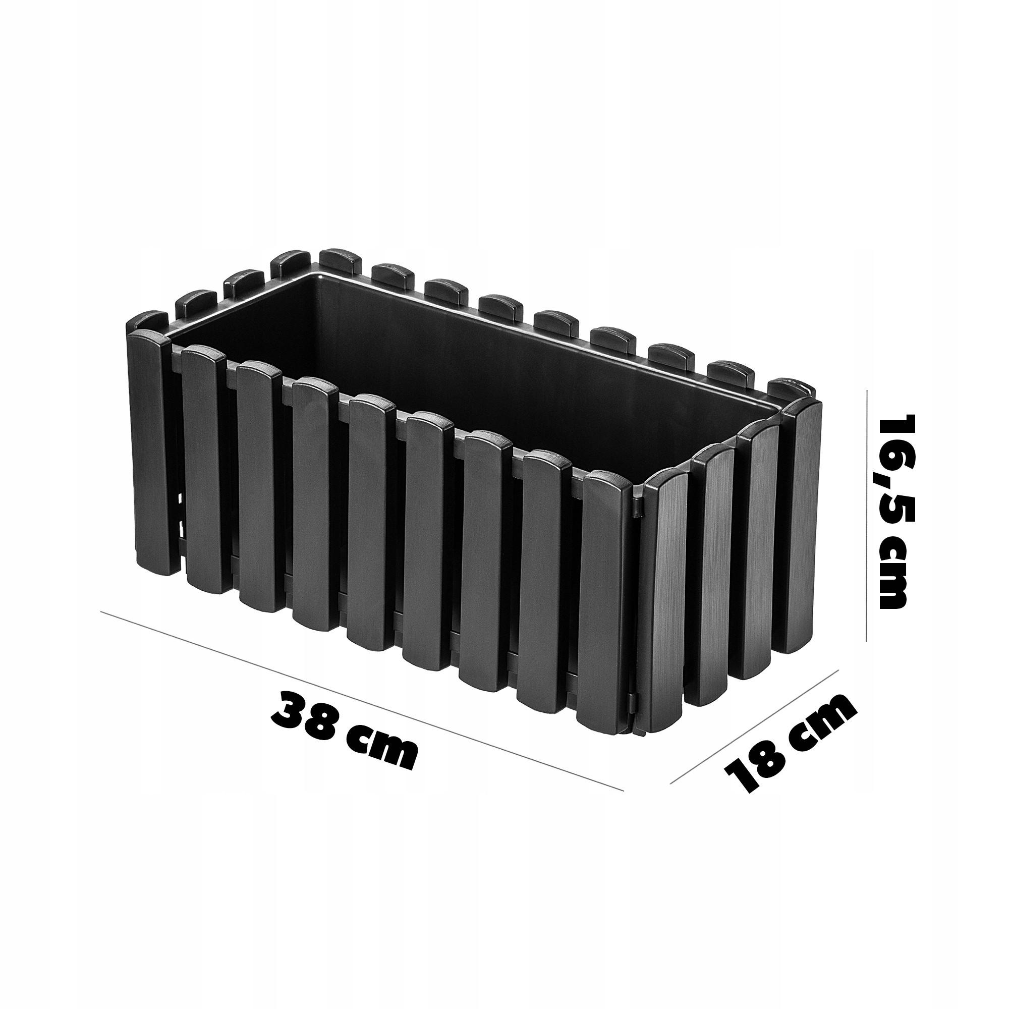 BALKONKASTEN 40 cm, Anthrazit - Anthrazit, Kunststoff (18/38cm) - KADAX