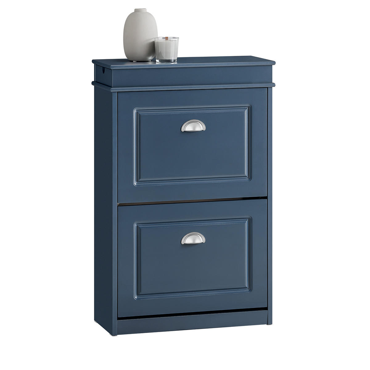 SCHUHSCHRANK Blau - Blau, Holzwerkstoff (55/83/24cm) - SoBuy