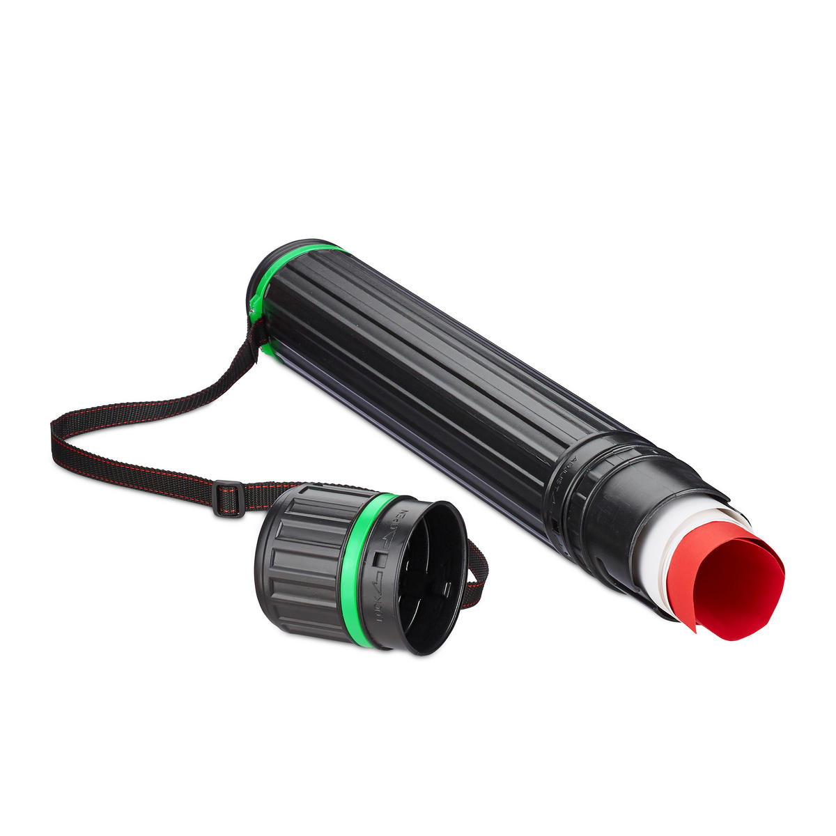 POSTERROLLE - Schwarz, Kunststoff (9/100/9cm) - Relaxdays