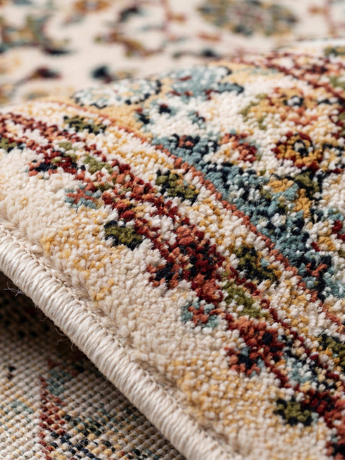 KURZFLORTEPPICH GLAZERT, orientalisch, Natur, 120 x 170 cm - Naturfarben, Textil (170/120cm) - KADIMA DESIGN