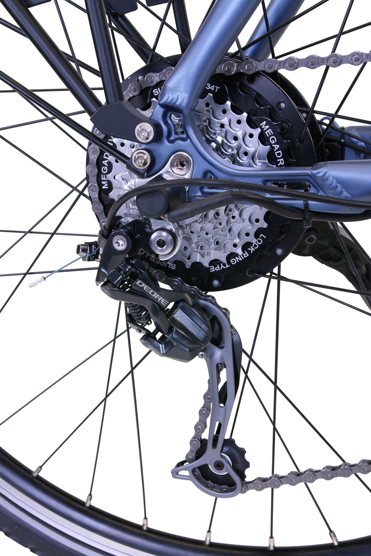 E-TREKKING Bafang Gent E-Bike Blau 28 Zoll Gr:50 - Blau, Metall (50cm) - Hawk Bikes
