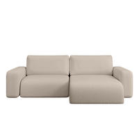 ECKSOFA TALW L MINI mit Schlaffunktion, Beige - Beige, Textil (257/148cm) - Fedve