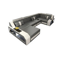 WOHNLANDSCHAFT Arezzo U - Grau, Leder (380/86/197cm) - Sofa Dreams