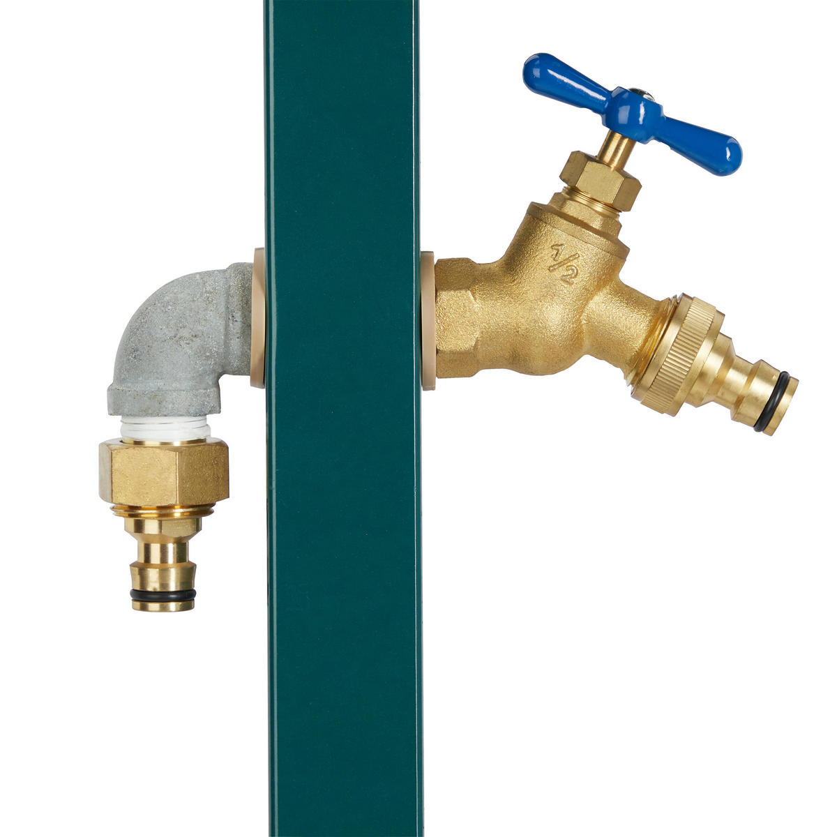 WASSERZAPFSTELLE - Grün, Metall (25/107.5/18cm) - Relaxdays