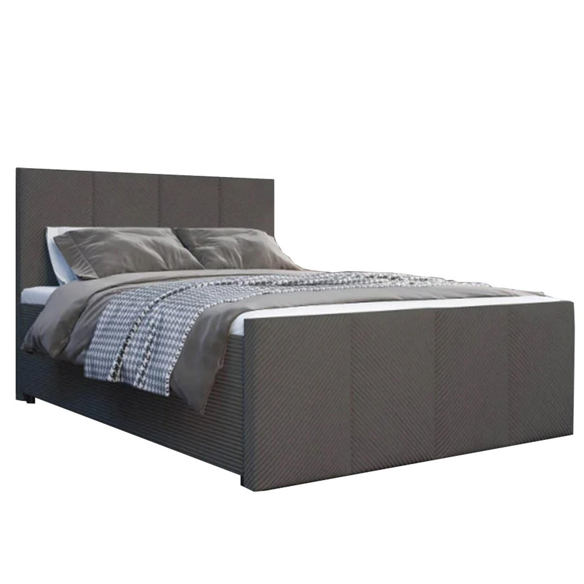 BOXBETT Milano Bonellfederkern inkl. 7-Zonen Topper T-30 - BOXBETT mit Bettkasten - Hellbraun, Holz/Holzwerkstoff (200/200cm) - Best For Home