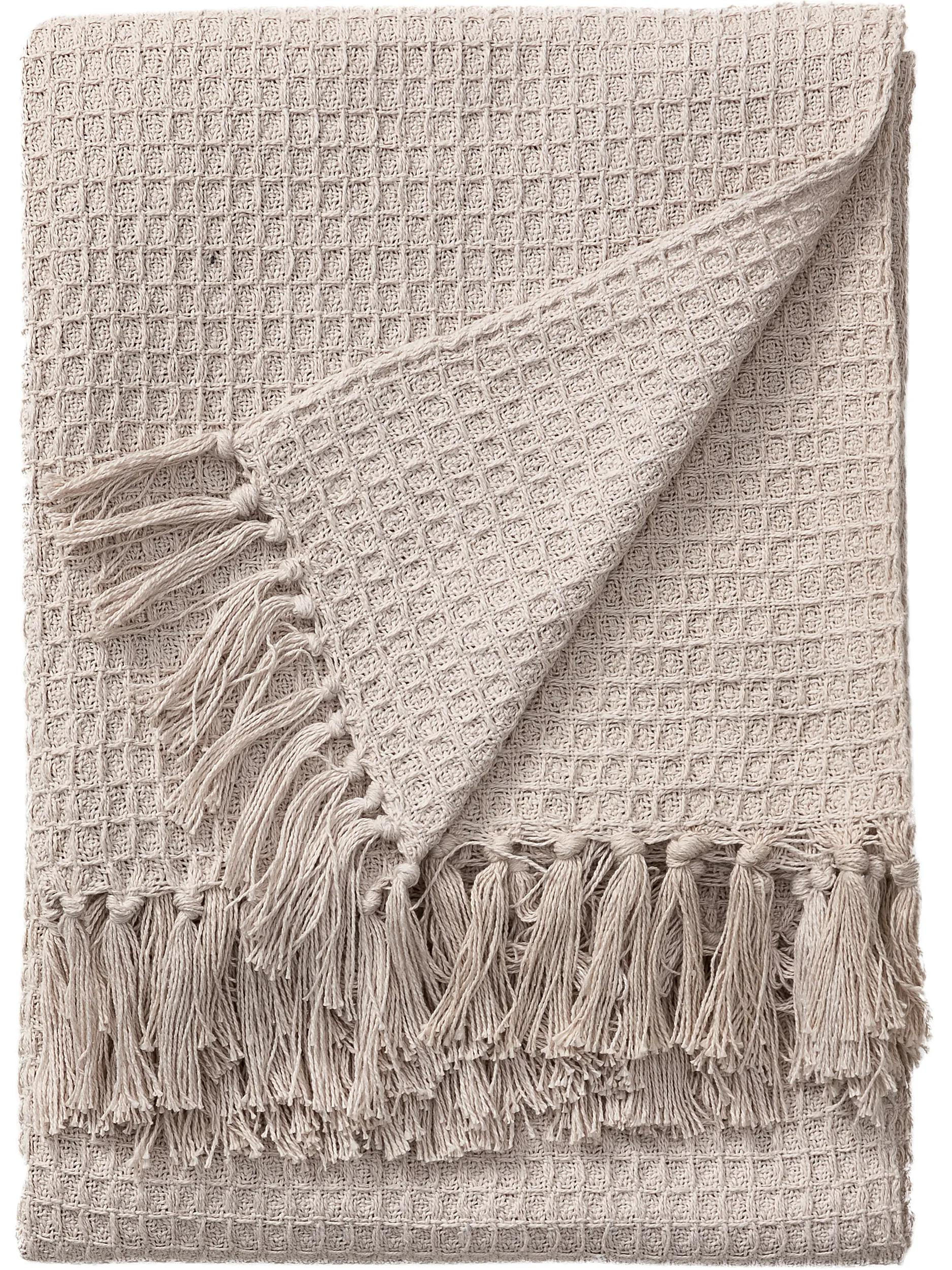 BAUMWOLLDECKE Amalia Ivory 125x150 cm - Creme, Textil (125/150cm) - benuta Pure