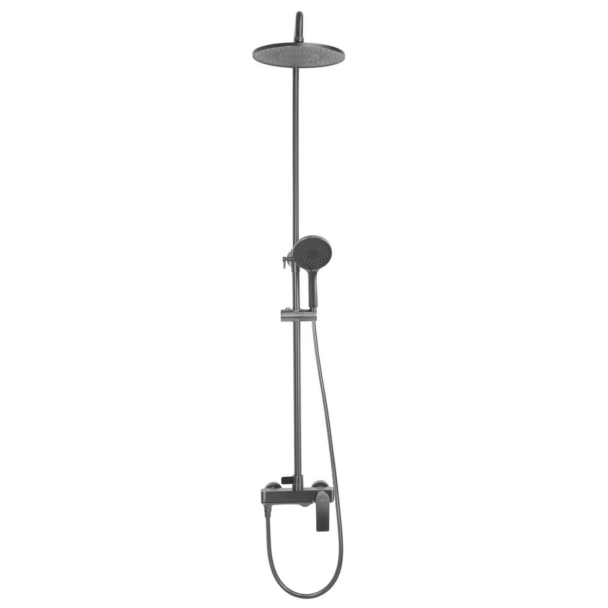 DUSCHGARNITUR Rea Avalon Titanium - Titanfarben, Metall (23/153/50cm) - REA