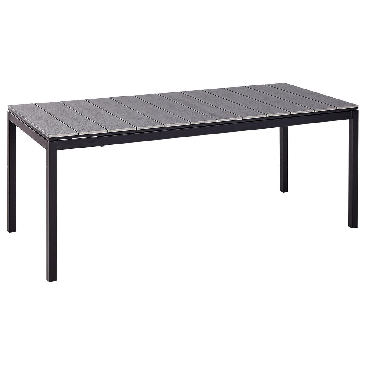 GARTENTISCH Grau Tofane - Schwarz/Grau, Metall (90/198/77cm) - Beliani