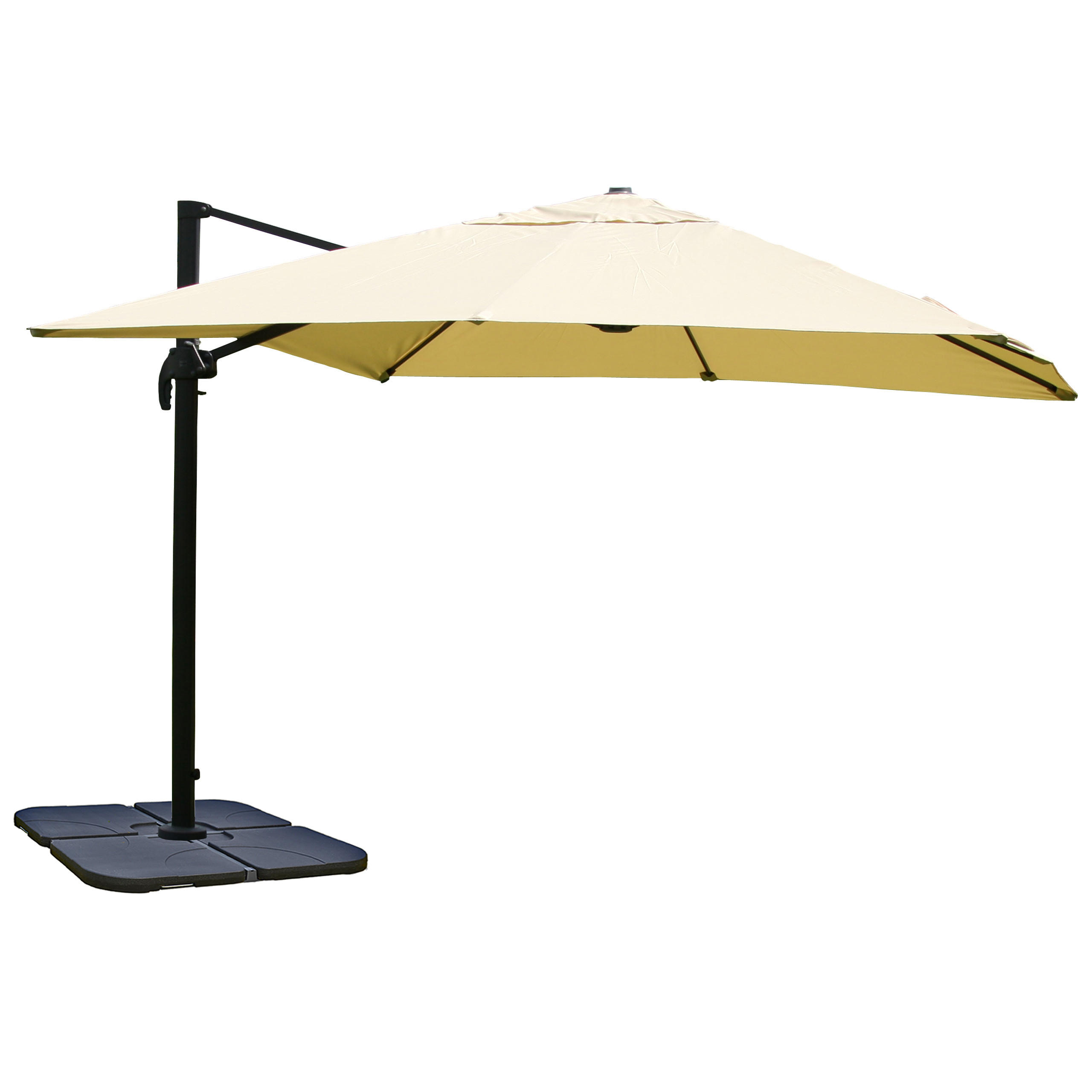 AMPELSCHIRM I Cremeweiß 300/300 cm - Weiß, Textil (360/300cm) - MCW
