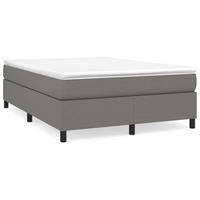 BOXSPRINGBETTGESTELL Dunkelgrau 140/200 Cm Stoff - Dunkelgrau, Textil (140/200cm) - vidaXL