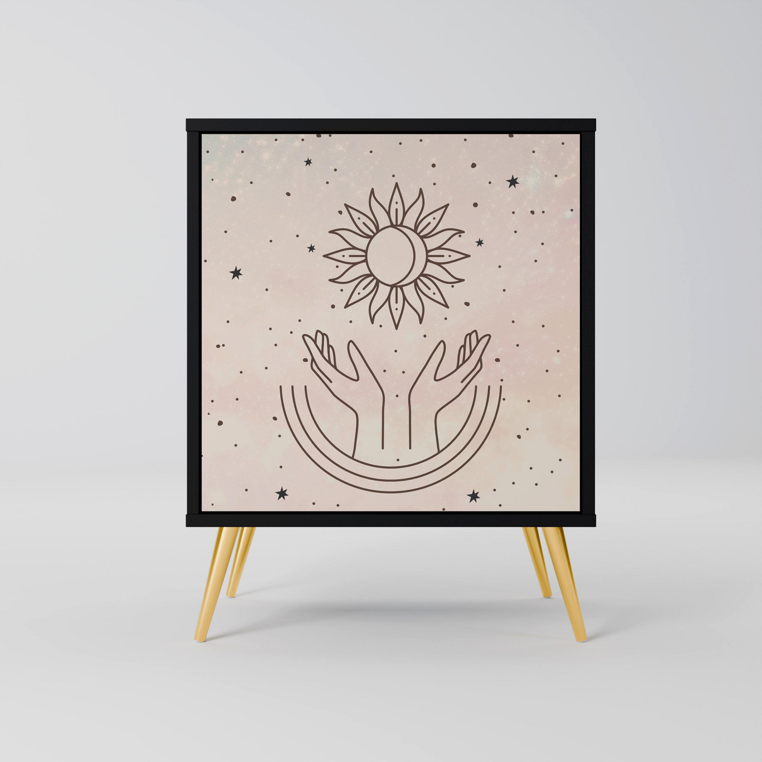 SpaceRebels Sideboard Schwarz 57.5x75.5x42 cm