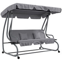 HOLLYWOODSCHAUKEL, Stahl, Grau, 200L x 120B x 164H cm - Grau, Metall (120/164/200cm) - Outsunny