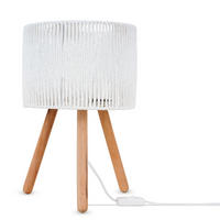 TISCHLAMPE Pita Tl - Weiß, Holz (26.5/26.5/40.5cm) - Paco Home