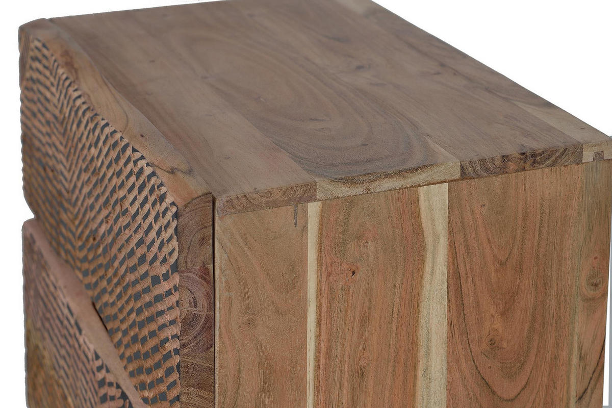 NACHTTISCH aus Akazienholz - Braun, Holz (57/50/34cm) - Giner y Colomer