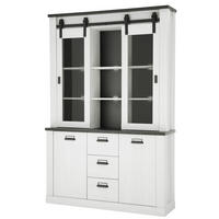 BUFFET Shelton-61 - Weiß, Holzwerkstoff (133/201/38cm) - Lomado