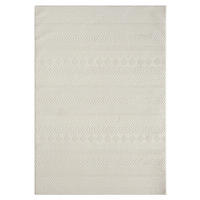 TEPPICH Kurzflor KASOS Waschbar Gestreift Polyester Creme 160 x 230 cm - Beige, Textil (160/230cm) - KADIMA DESIGN
