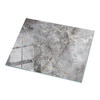 TISCHPLATTE 80x60 cm Naturmarmor Optik - Silberfarben/Schwarz, Glas (80/60/0.4cm) - TULUP