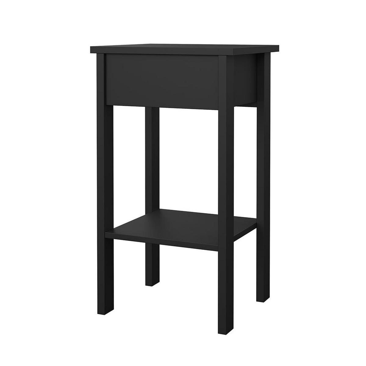 NACHTTISCH, Madrid, Schwarz, Holzwerkstoff, 40 x 35 x 71 cm - Schwarz, Holzwerkstoff (40/71/35cm) - ebuy24