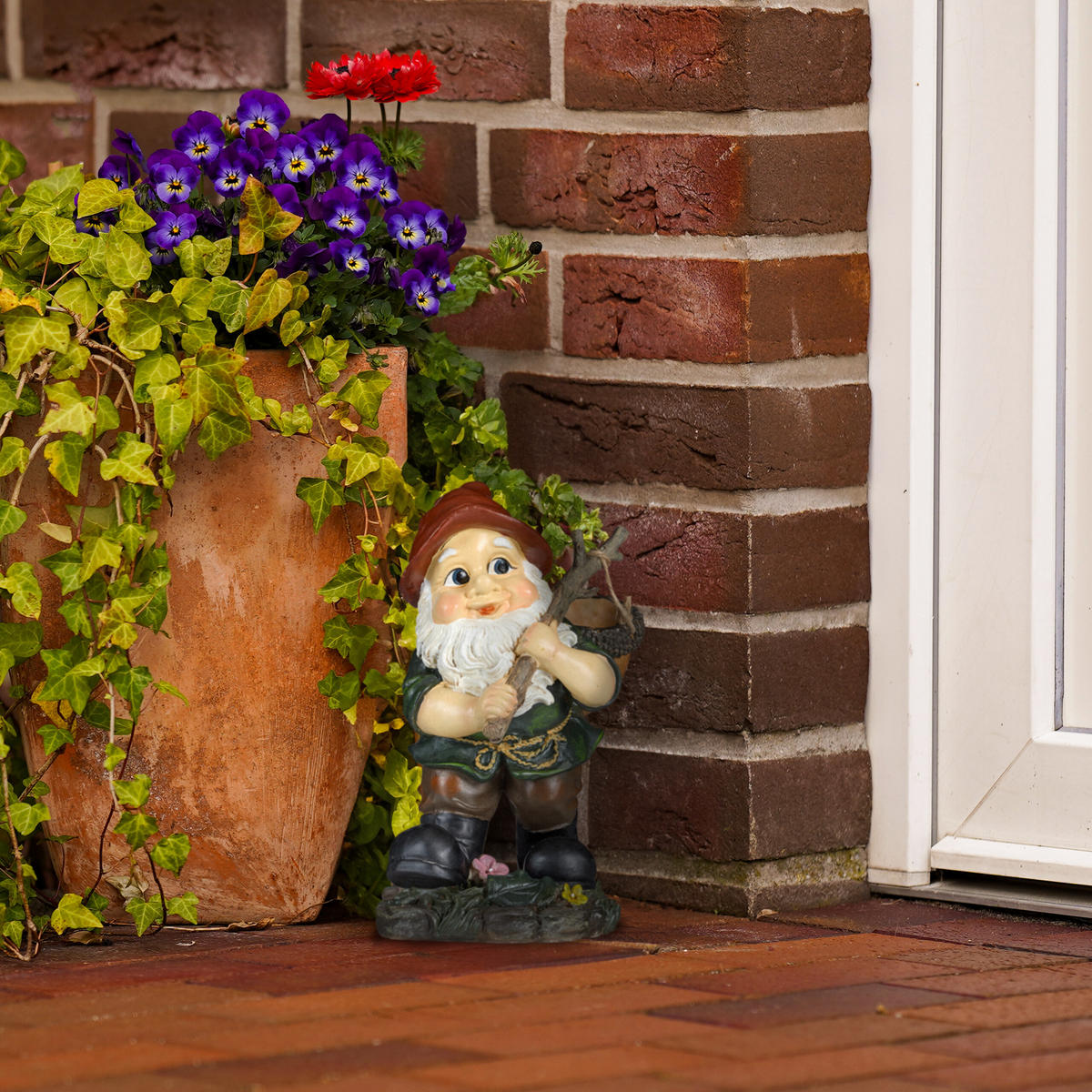 GARTENZWERG - Multicolor, Kunststoff (17.5/30/21cm) - Relaxdays