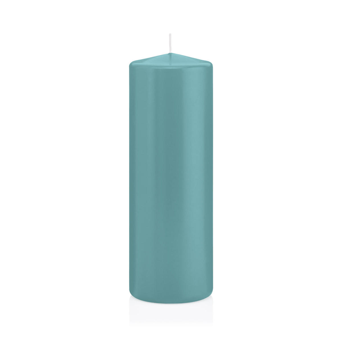 STUMPENKERZEN Türkis Ø 68 x 200 mm, 12 Stück - Türkis, Paraffin (7/20cm) - Wiedemann Kerzen