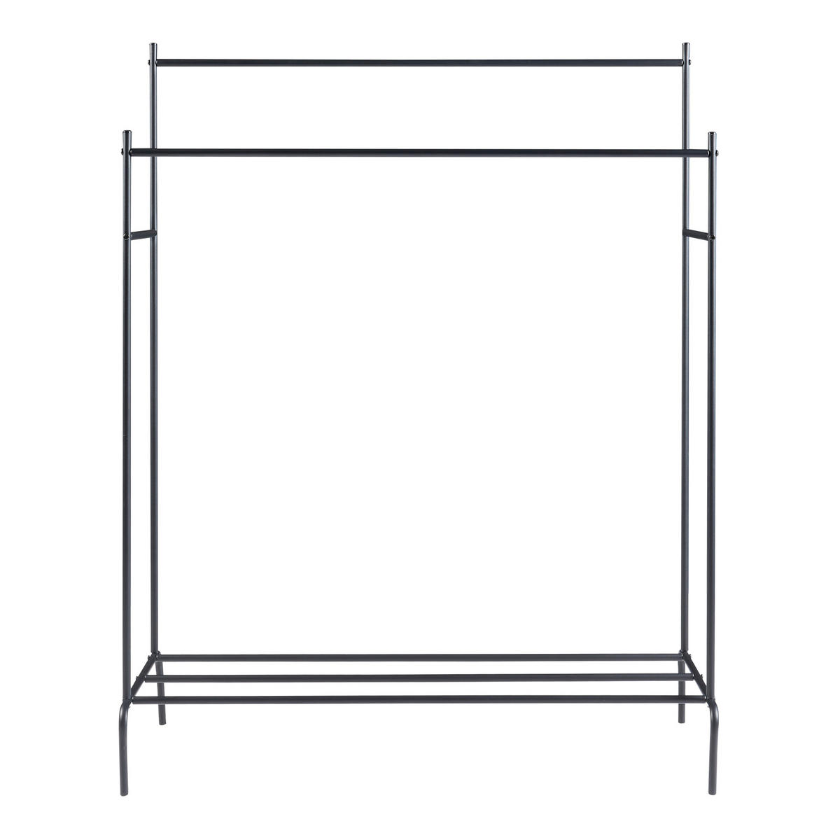 KLEIDERSTÄNDER Bramming - Schwarz, Metall (116/147/54cm) - [en.casa]